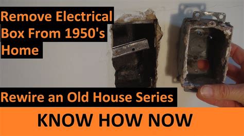 how to remove old metal electrical box|removing electric box from drywall.